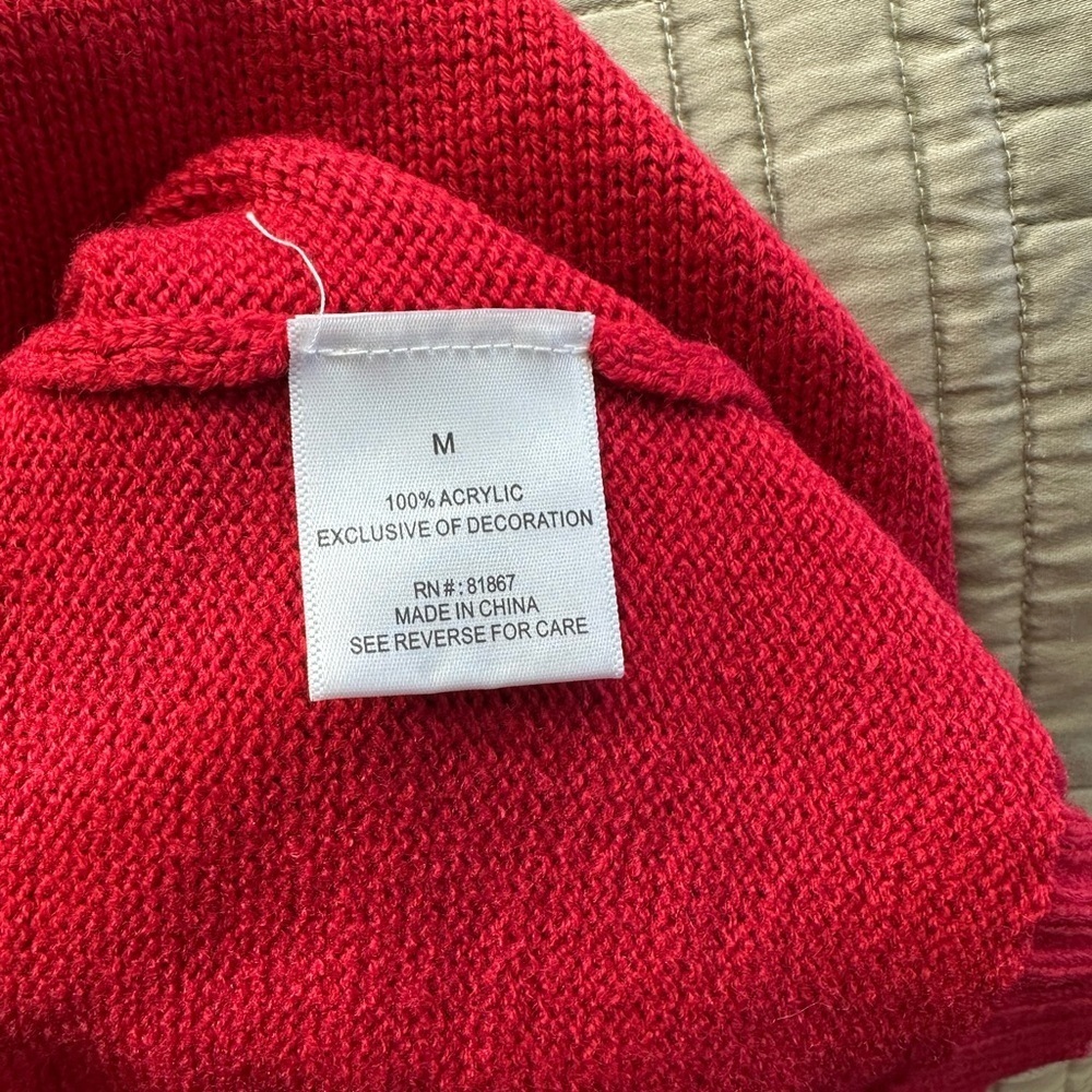 U.S. POLO ASSN.WOMEN
Red Knit Dress with Floral Embroidery size M - Picture 8 of 10